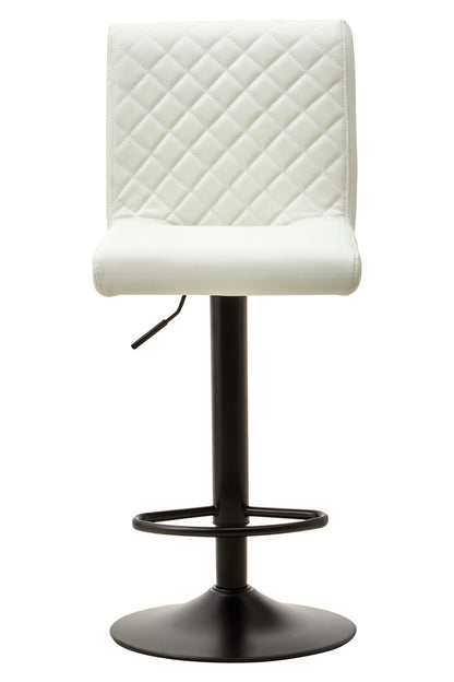 Balmoral High Back White Leather Effect Bar Chair