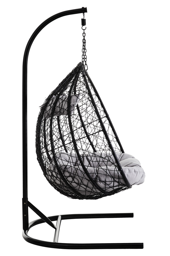 Bristol Black Rattan Effect Double Hanging Chair