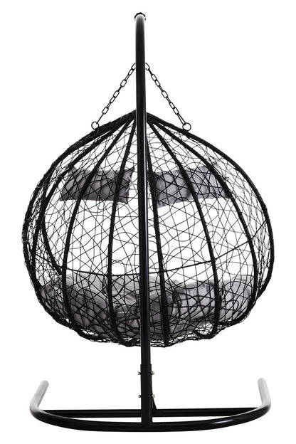 Bristol Black Rattan Effect Double Hanging Chair