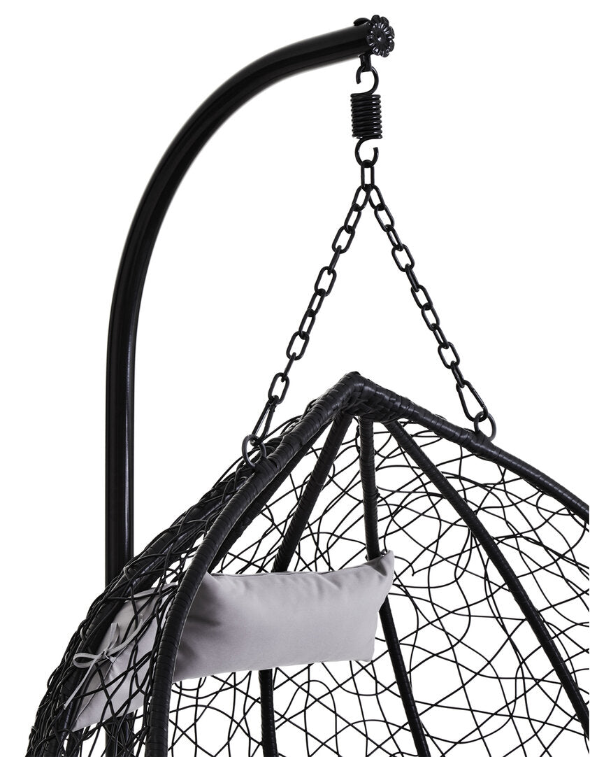 Bristol Black Rattan Effect Double Hanging Chair