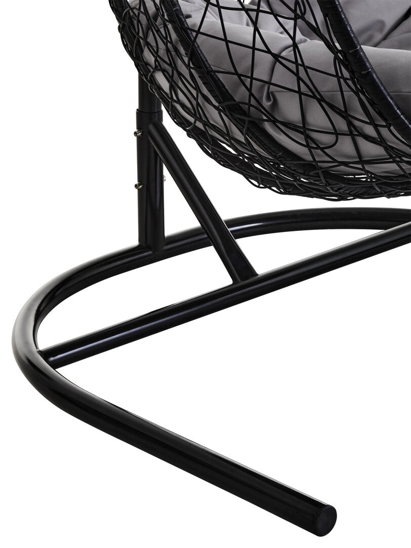 Bristol Black Rattan Effect Double Hanging Chair