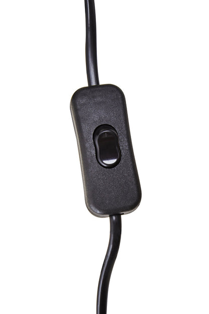 Turin Silver Glass with Black Shade Table Lamp