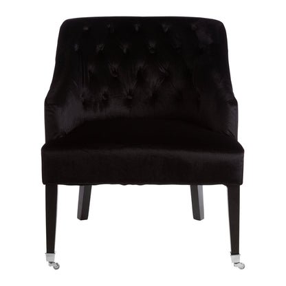 Aurora Black Velvet Chair