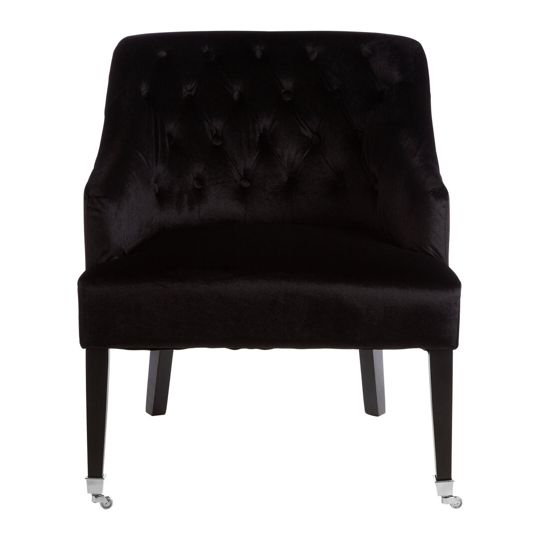 Aurora Black Velvet Chair