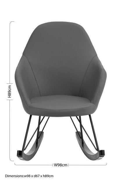 Penzance Dark Grey Rocking Chair