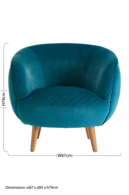 Chelsea Teal Fabric Chair