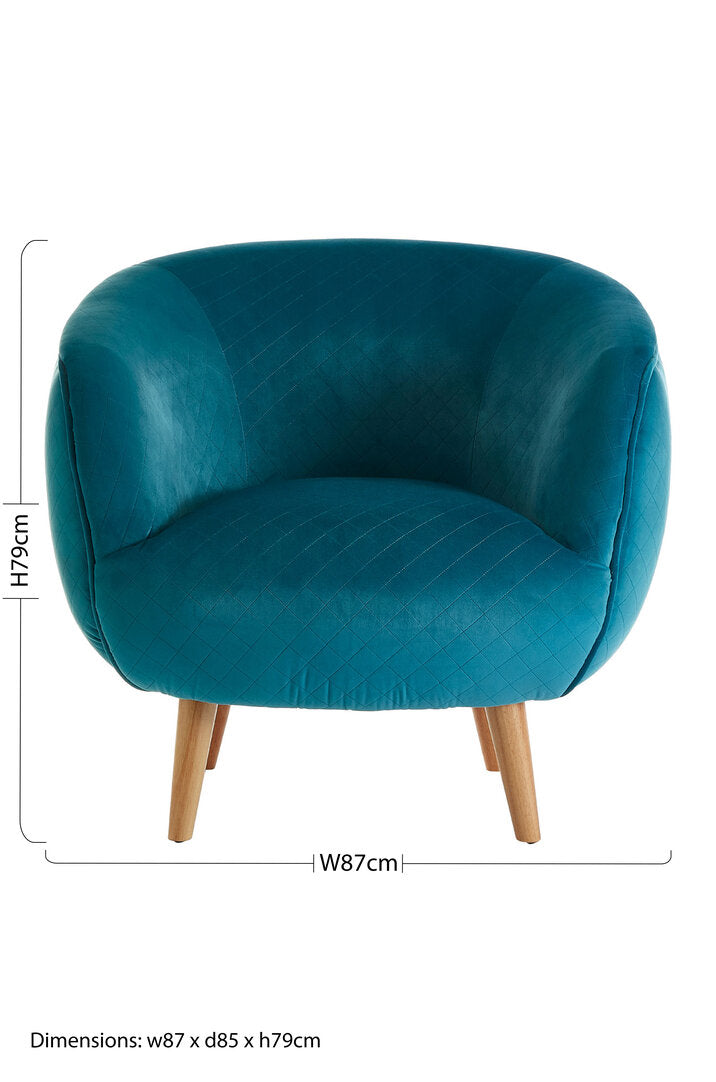 Chelsea Teal Fabric Chair