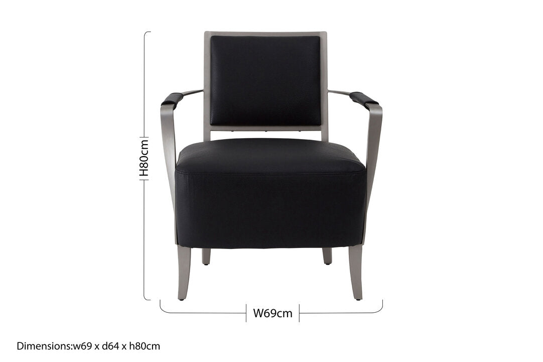 Windsor Black Leather Chair