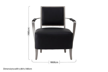 Windsor Black Leather Chair