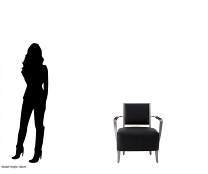 Windsor Black Leather Chair