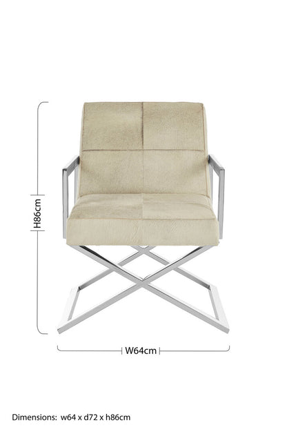 Vienna Townhouse Genuine Grey Leather Chair