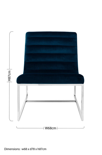 Valencia Midnight Velvet Lounge Chair