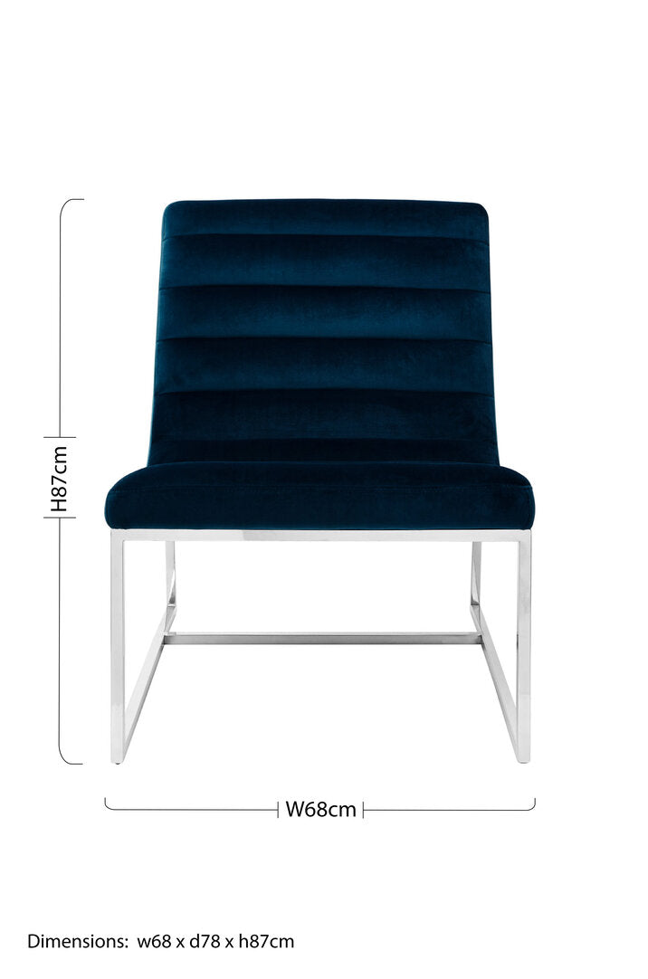 Valencia Midnight Velvet Lounge Chair