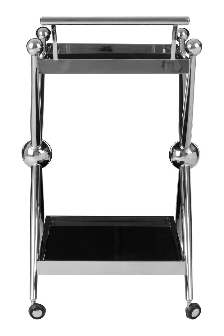 Cambridge 2 Tier Silver And Cross Design Trolley