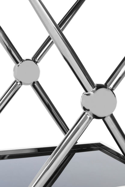 Cambridge 2 Tier Silver And Cross Design Trolley