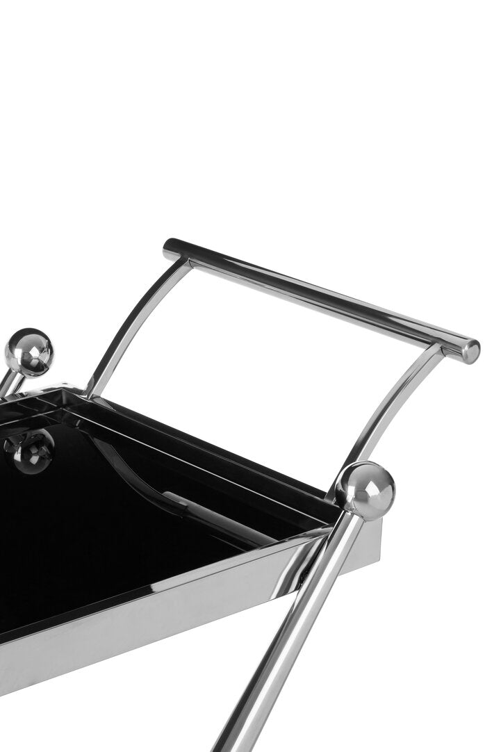 Cambridge 2 Tier Silver And Cross Design Trolley