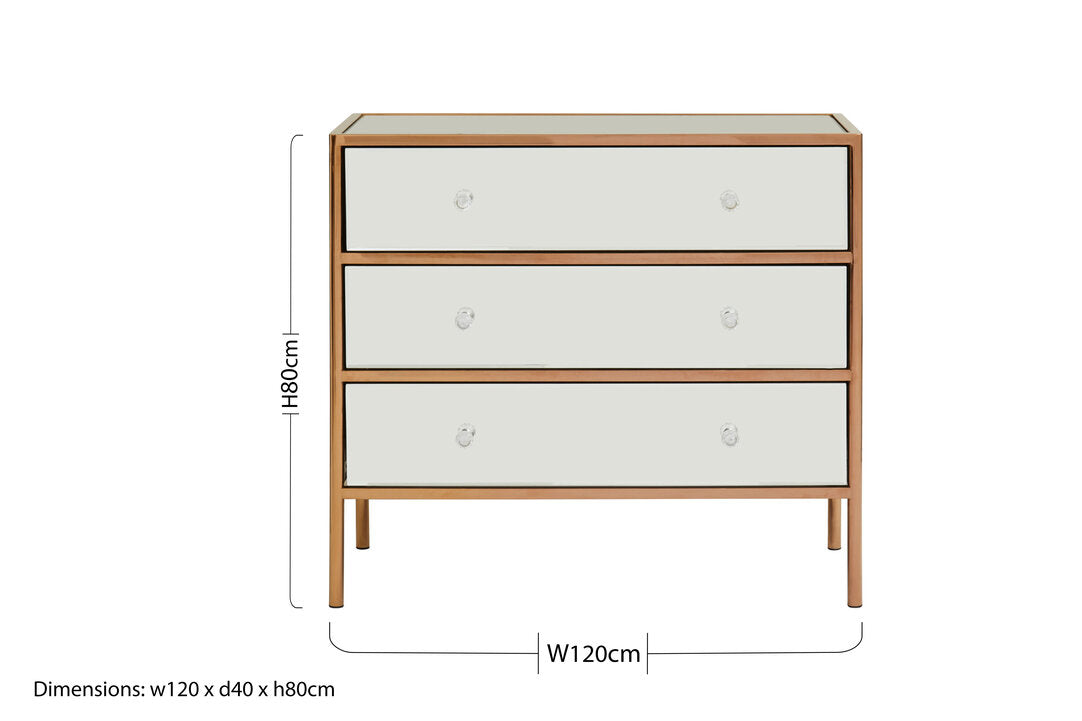 Madison 3 Drawer Chest