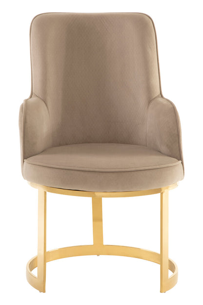 Notting Beige Velvet Dining Chair