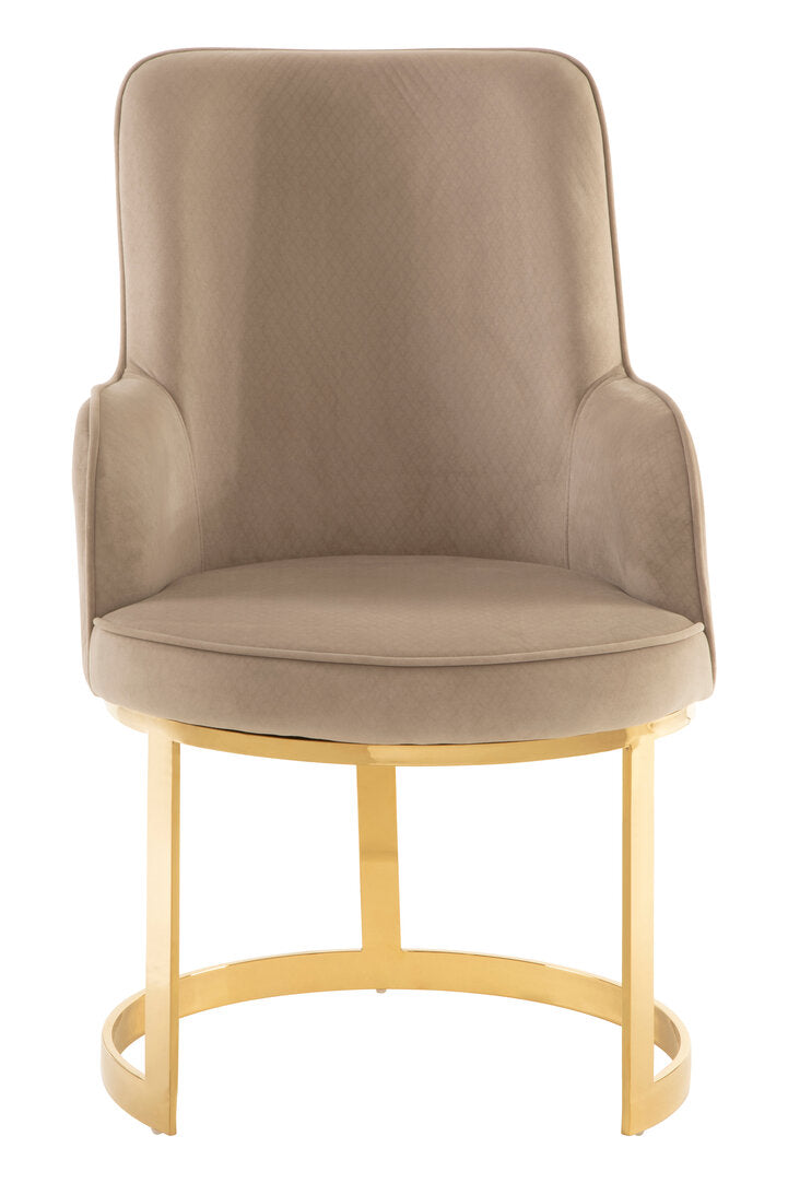Notting Beige Velvet Dining Chair
