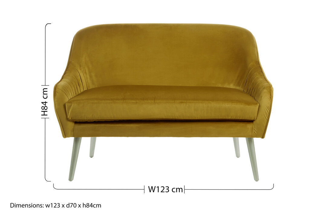 Como Mustard Velvet Sofa