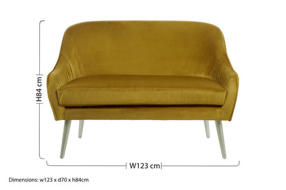 Como Mustard Velvet Sofa