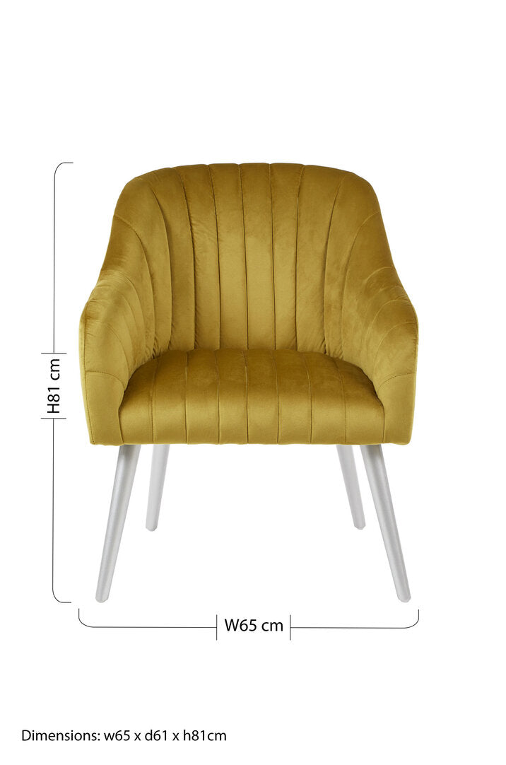 Como Mustard Fabric Armchair