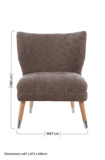 Sorrento Park Grey Chenille Wingback Chair