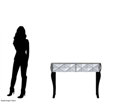 Chester Smoke Glass Two Drawer Console Table