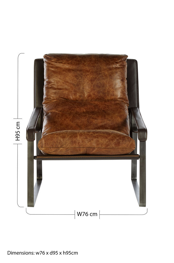 Harrogate Light Brown Leather Lounge Chair