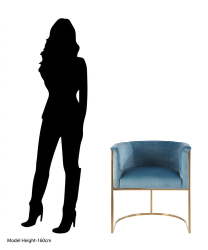 Naples Blue Velvet Chair