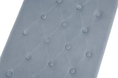 Aurora Gold And Powder Blue Velvet Bench