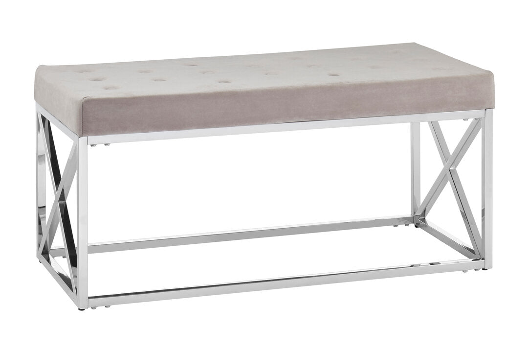 Aurora Mink Tufted Bench