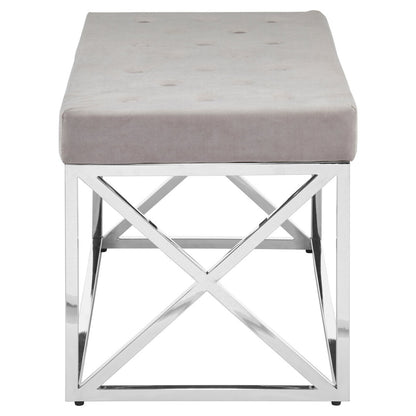 Aurora Tufted Bench Mink 