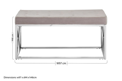 Aurora Mink Tufted Bench
