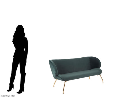 Penzance 2 Seat Green Sofa