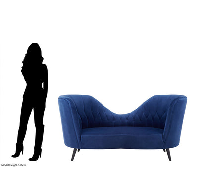 Belgravia Midnight Velvet Chaise