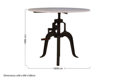 Savoy Small Bar Table with White Marble Top