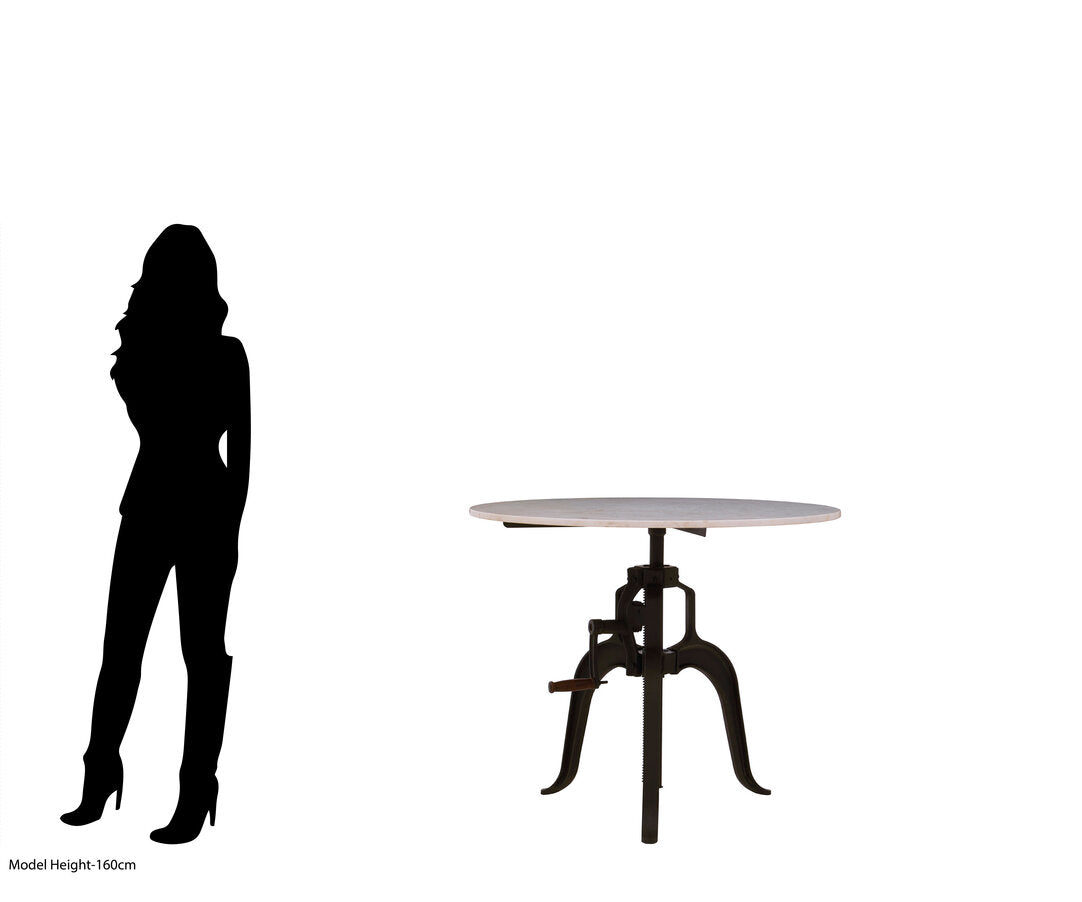 Savoy Small Bar Table with White Marble Top