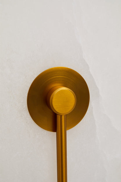 Lisbon White Marble Wall Light with Gold Accent