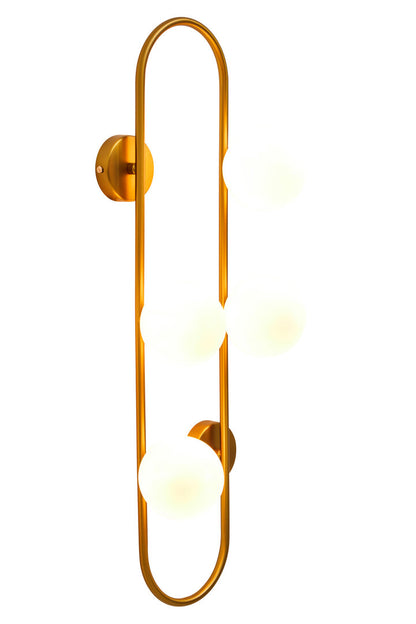 Cambridge Four Bulb White Glass Wall Light