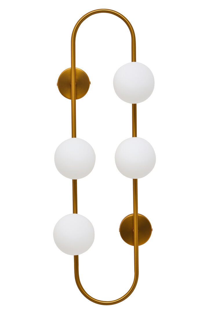 Cambridge Four Bulb White Glass Wall Light