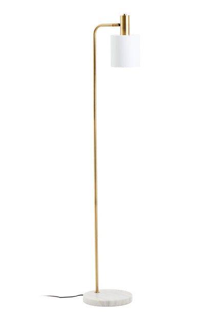 Oxford White Marble and Gold Floor Lamp