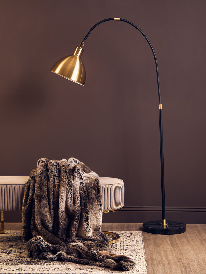 Oxford Gold Finish Metal Shade Floor Lamp
