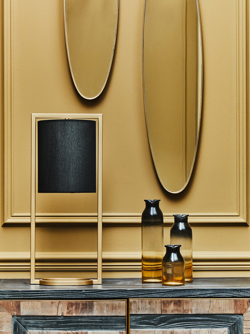 Soho Black Shade With Gold Finish Metal Frame Table Lamp