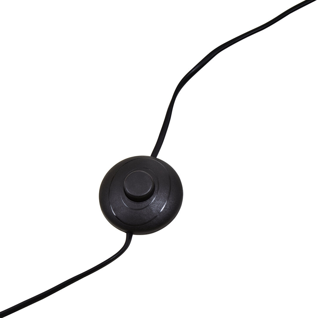 Notting Brushed Brass Floor Lamp with Black Marble Base