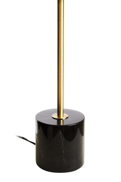 Notting Brushed Brass Table Lamp with Black Marble Base