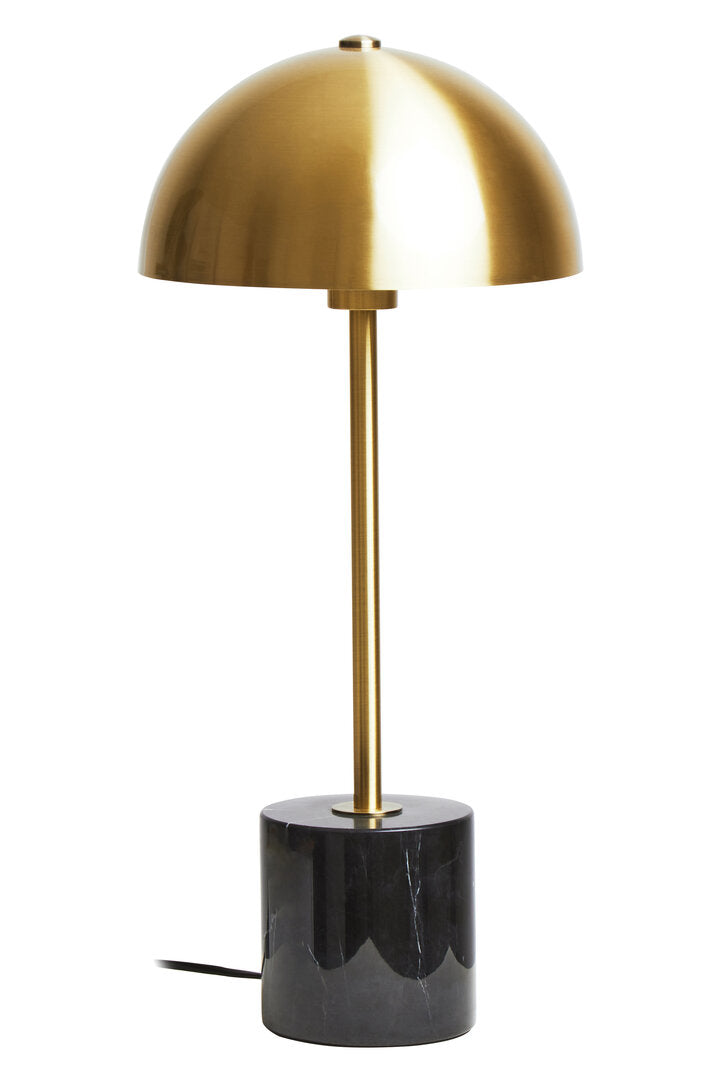 Notting Brushed Brass Table Lamp with Black Marble Base