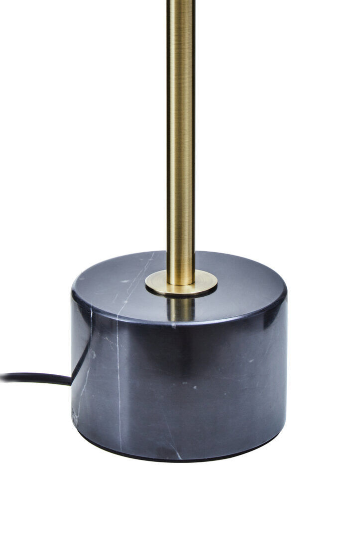 Carlton Brushed Brass Table Lamp with Black Marble Base