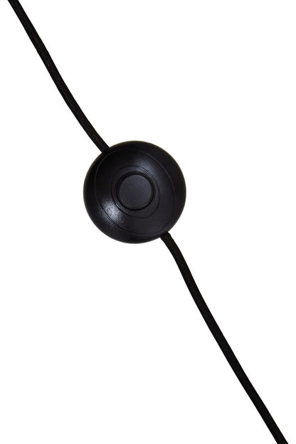 Stirling Black and Brass Finish Floor Lamp with Marble Base