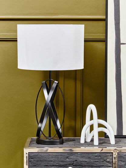 Harrogate Black Cross Table Lamp